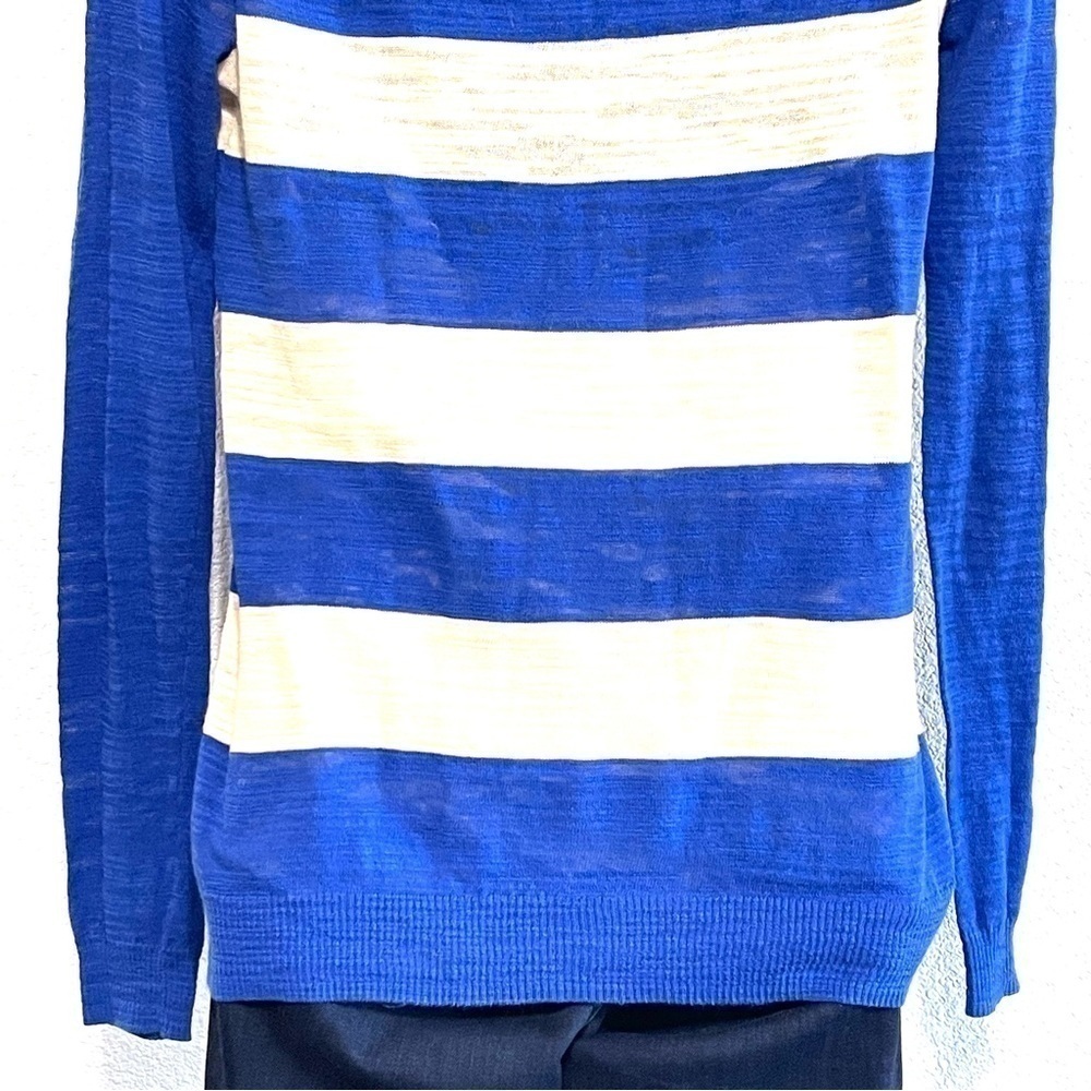 Madewell Woman Blue White Stripe Sweater Size XS - Picture 14 of 14